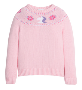 Unicorn Fair Isle Sweater- Pink