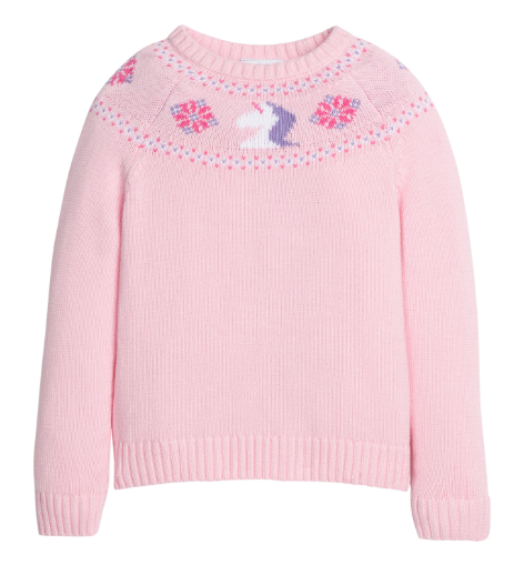 Unicorn Fair Isle Sweater- Pink