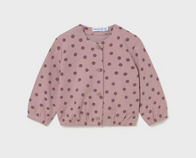 Load image into Gallery viewer, Baby 3 Piece Polka Dots Jacket Set- Rose/Blush
