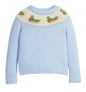 Mallard Fair Isle Sweater- Blue