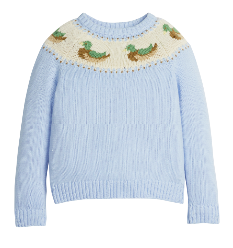 Mallard Fair Isle Sweater- Blue
