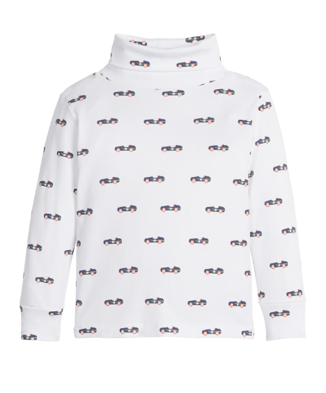 Printed Turtleneck- Vintage Cars