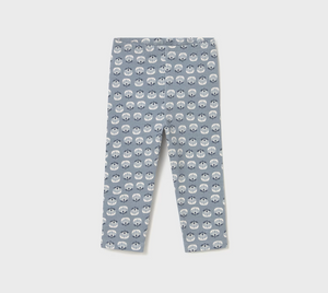 Baby Print Leggings- Blue Bell