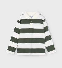 Load image into Gallery viewer, Stripes Polo LS- Olive
