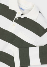 Load image into Gallery viewer, Stripes Polo LS- Olive
