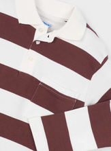 Load image into Gallery viewer, Stripes Polo LS- Plum
