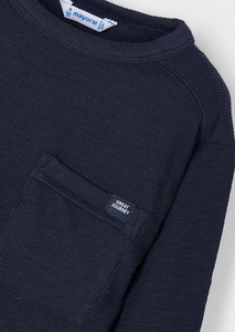 Pocket T-shirt LS- Navy