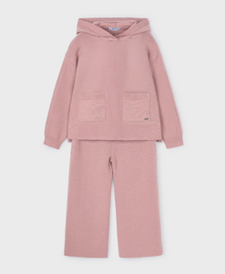 Knit Pants & Hoodie Set- Makeup