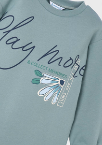 Play More Fleece Dress- Sage