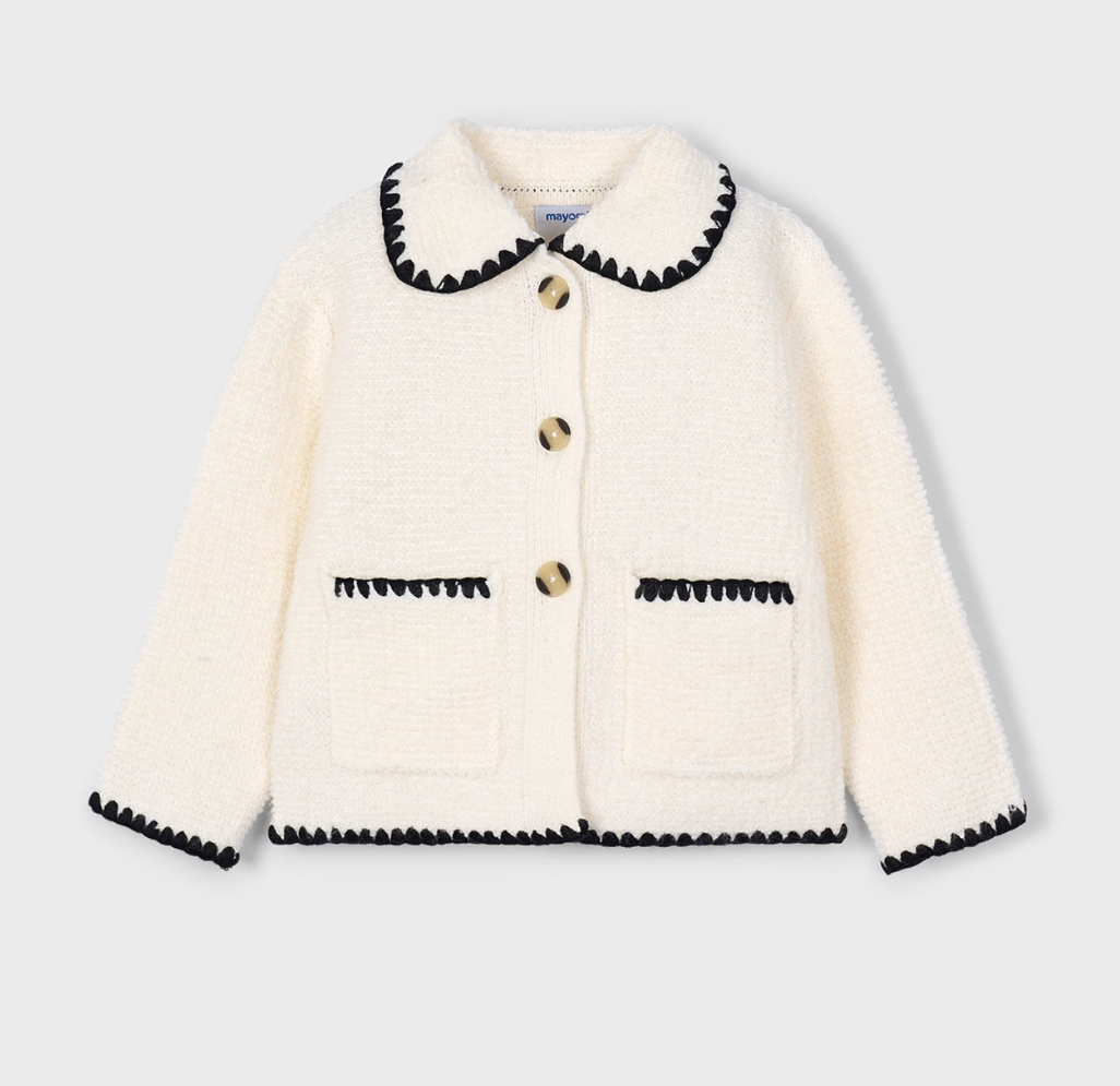 Chunky Knit Jacket- Almond