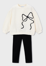 Load image into Gallery viewer, Sequin Bow Legging Set- Black
