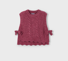 Load image into Gallery viewer, Knitting Vest w/ Bows- Cherry
