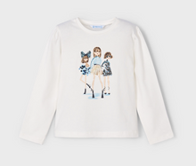 Load image into Gallery viewer, Dolls T-Shirt- Cream &amp; Navy

