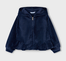 Load image into Gallery viewer, Gold Dot Ballet 3 Piece Jacket Set- Navy
