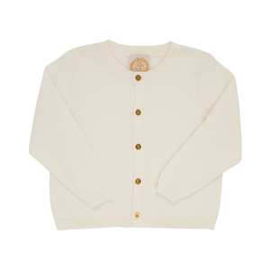 Cambridge Cardigan- Palmetto Pearl w/ Gold Buttons