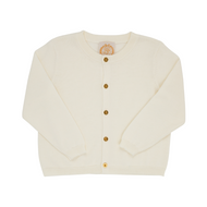 Cambridge Cardigan- Palmetto Pearl w/ Gold Buttons