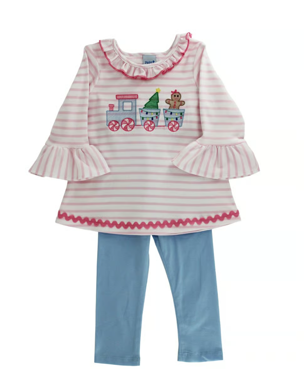 Gingerbread Express Tunic & Blue Pants Set
