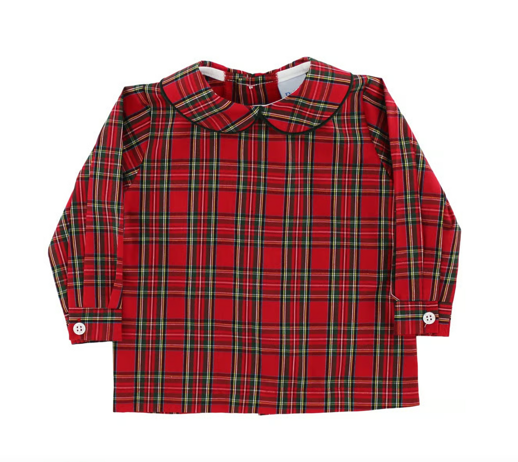 Tartan Plaid Piped Shirt