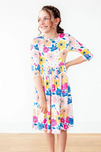 Sunshine Floral Pocket Twirl Dress