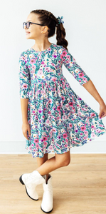 Vivid Garden Pocket Twirl Dress