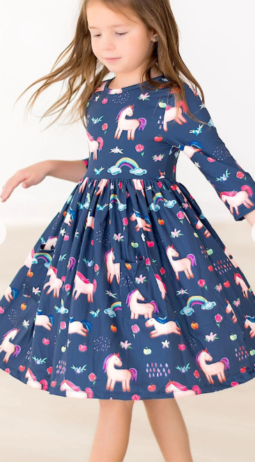 Painted Skies Pocket Twirl Dress