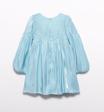 Load image into Gallery viewer, Girl Satin Shine Dress- Aqua
