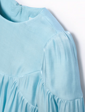 Load image into Gallery viewer, Girl Satin Shine Dress- Aqua
