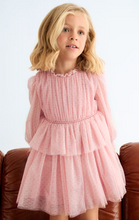 Load image into Gallery viewer, Girl Glitter Shimmer Tulle Dress- Petal
