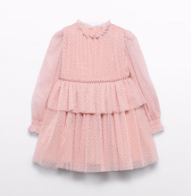 Load image into Gallery viewer, Girl Glitter Shimmer Tulle Dress- Petal
