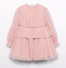 Load image into Gallery viewer, Girl Glitter Shimmer Tulle Dress- Petal
