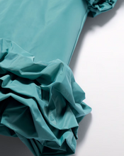 Load image into Gallery viewer, Girl Cloud Taffeta Dress- Aqua
