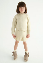 Load image into Gallery viewer, Girl Knit Skirt Set- Oat
