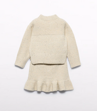 Load image into Gallery viewer, Girl Knit Skirt Set- Oat
