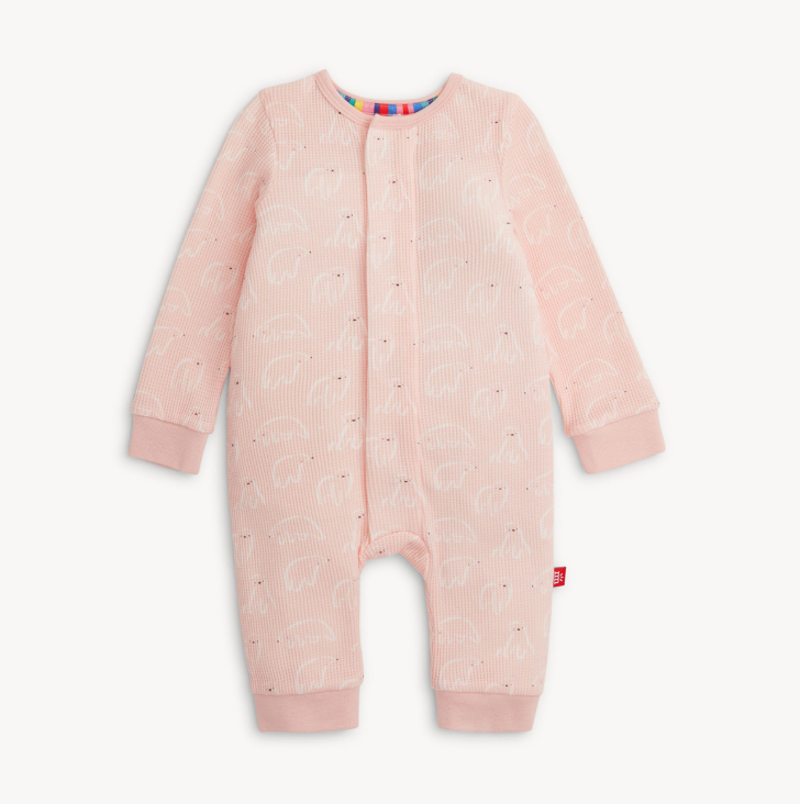 Pink Polaris Waffle Magnetic Coverall