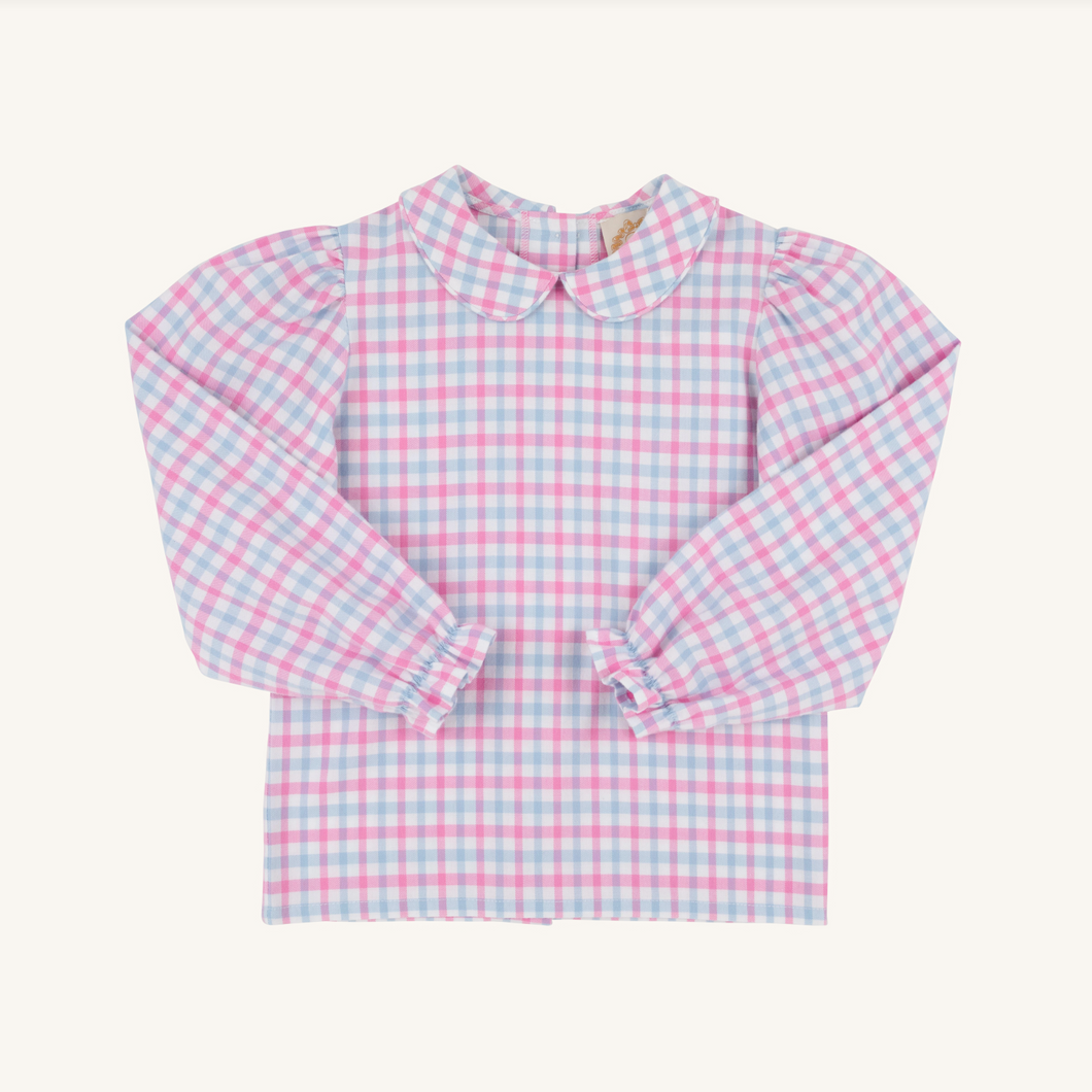 Maude`s Peter Pan Collar Shirt- Barrington Blue/ HHP Gingham