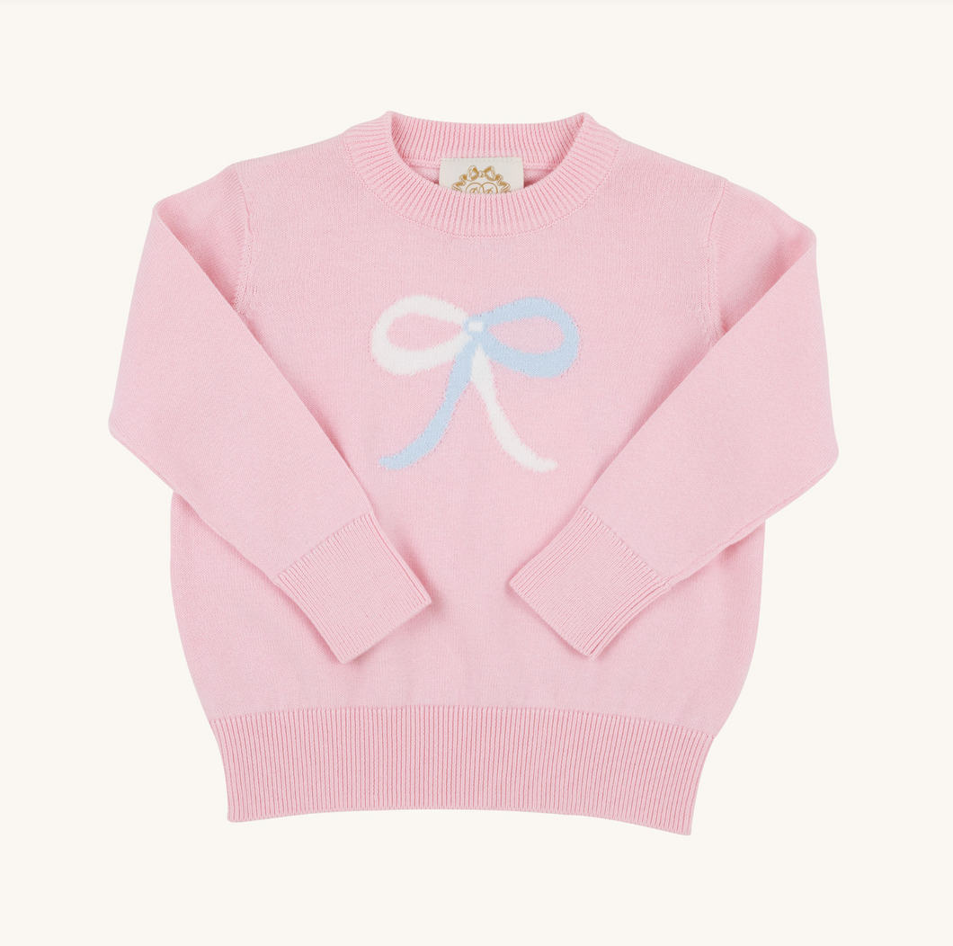 Isabelle`s Intarsia Sweater- Palm Beach Pink/ Bow