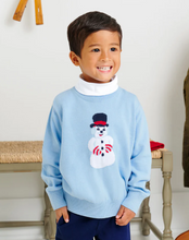Load image into Gallery viewer, Isaacs Intarsia Sweater- BSB/ Snowman
