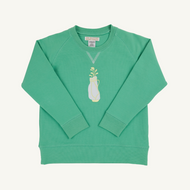 Cassidy Comfy Crewneck Boys- Gibson Island Green/ Golf Bag