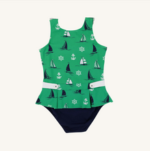 Load image into Gallery viewer, Bridgehampton Bathing Suit- Yacht to Join Us Kiawah Kelly Green/ NN
