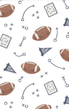 Load image into Gallery viewer, Touchdown Time Lap Shoulder Bodysuit- White/Navy
