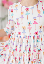 Load image into Gallery viewer, Ballerina Bows Pocket Twirl Dress
