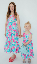 Load image into Gallery viewer, Tropical Punch Ruffle Maxi Dress
