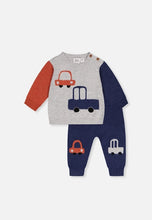 Load image into Gallery viewer, Cars Knitted Top &amp; Blue Pant Set
