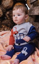 Load image into Gallery viewer, Cars Knitted Top &amp; Blue Pant Set
