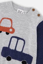 Load image into Gallery viewer, Cars Knitted Top &amp; Blue Pant Set
