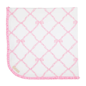 Baby Buggy Blanket- Belle Meade Bow/ Pier Party Pink