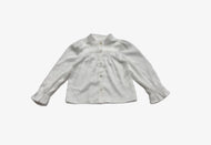 White LS Shirt W/ Gold Buttons