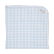 Load image into Gallery viewer, Baby Buggy Blanket- Buckhead Blue Gingham/ WAW
