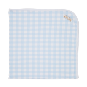 Baby Buggy Blanket- Buckhead Blue Gingham/ WAW