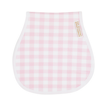 Load image into Gallery viewer, Oopsie Daisy Burp Cloth - Palm Beach Pink Gingham/ WAW
